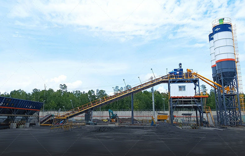 AJ90 Belt Stationary Concrete Batching Plant