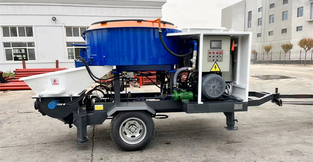 electric pan mixer portable concrete mixing pump