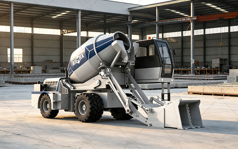 Self-Loading Concrete Mixer
